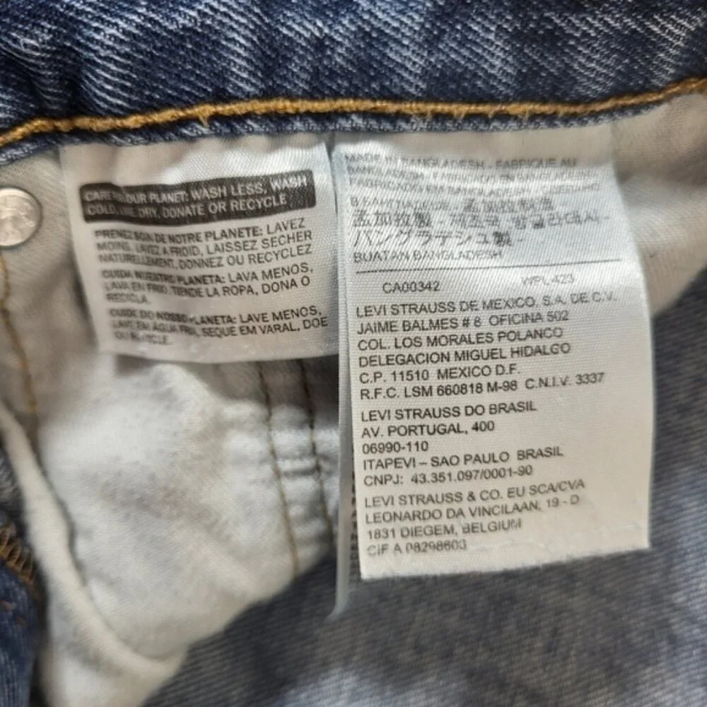 Levis 505 Blue Denim Jeans - Picture 7 of 8